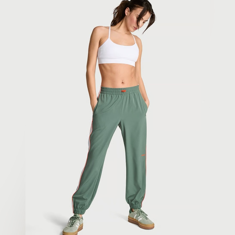 NWT PINK Victoria’s Secret Tech Woven Joggers